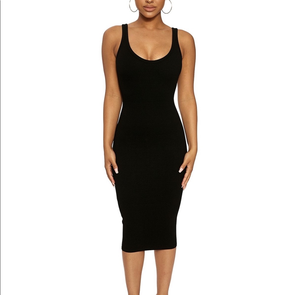 Naked Wardrobe Snatched AF Midi Dress Small